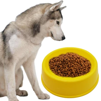 

Colorful Pet Bowl Dog Cat Puppy Plastic Round Bowl Travel Feeding Food Water Bowl Dish Dog Food Bowls Pet Products