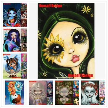 

New 5d diamond mosaic sale cartoon girl diamond embroidery full set cute girl picture of rhinestones diamond painting home decor