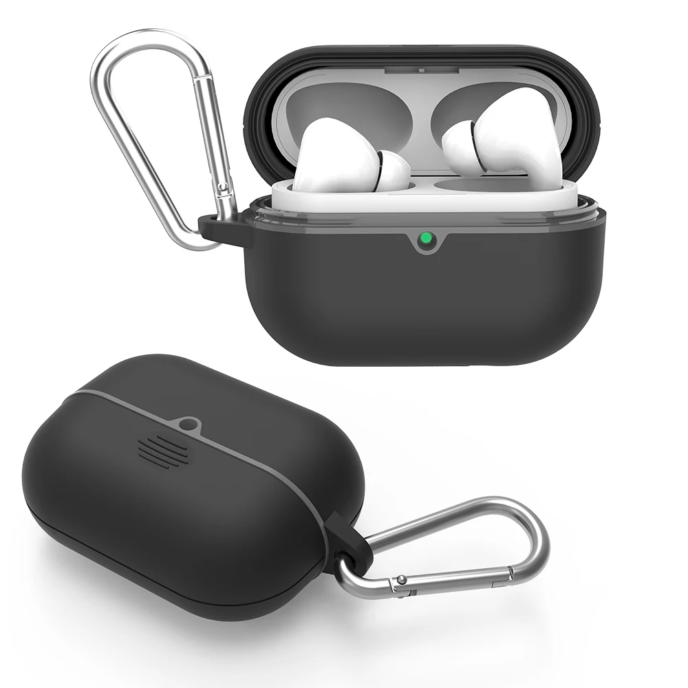 

For Apple AirPods Pro Case TPU + PC+ Acrylic High Quality Earphone Case IP68 Waterproof Shockproof Protective Cover With Buckle
