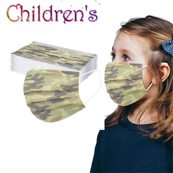 

Children's Spunlace Face Mask Mascarillas Hygiene Non-reusable Dustproof Breathable Printed Protective mask Cover For Kids