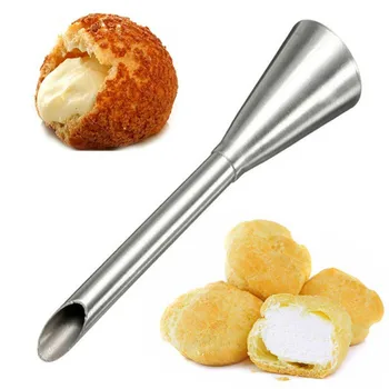 

1Pcs High Quality Cream Icing Piping Nozzle Tip Stainless Steel Long Puff Nozzle Tip Set Decorating Tool Pastry Decor