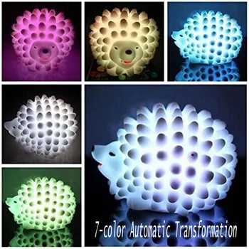 

Lamp Desk Changing Color Night Light Led Colorful Hedgehog Style Easy Convenient Desk Bed Lamp Children Household Decoration