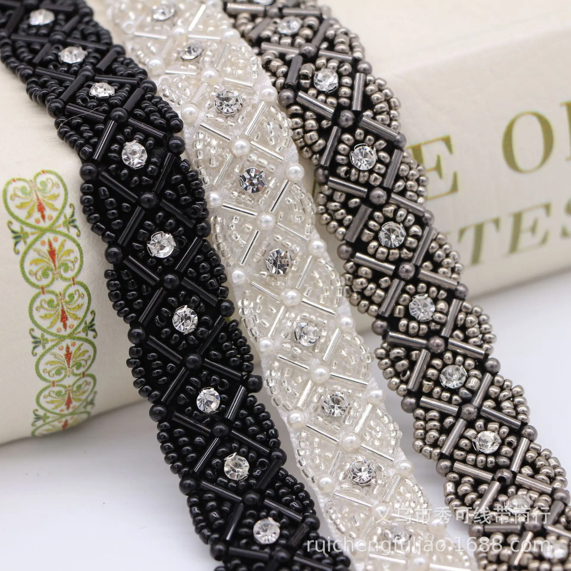 

Белая сетчатая кружевная лента, 50 см, украшение для одежды, свадебное платье, воротник, рукав, африканская Кружевная аппликация