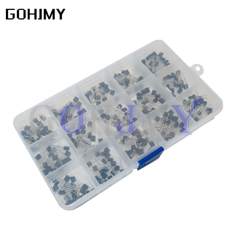 300 Pz 15 Valore X 20 Pz Transistor To-92 Assortimento Box Kit Transistor 2 N2222 2 N3904 2 N3906 C945 S8050 S8550 S9014 S9013