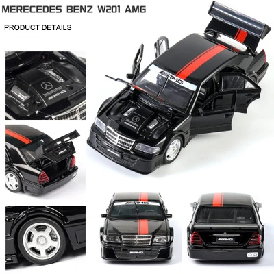 Mercedes Benz W201 1/32 литье под давлением автомобиля сплав модель гоночные внедорожные