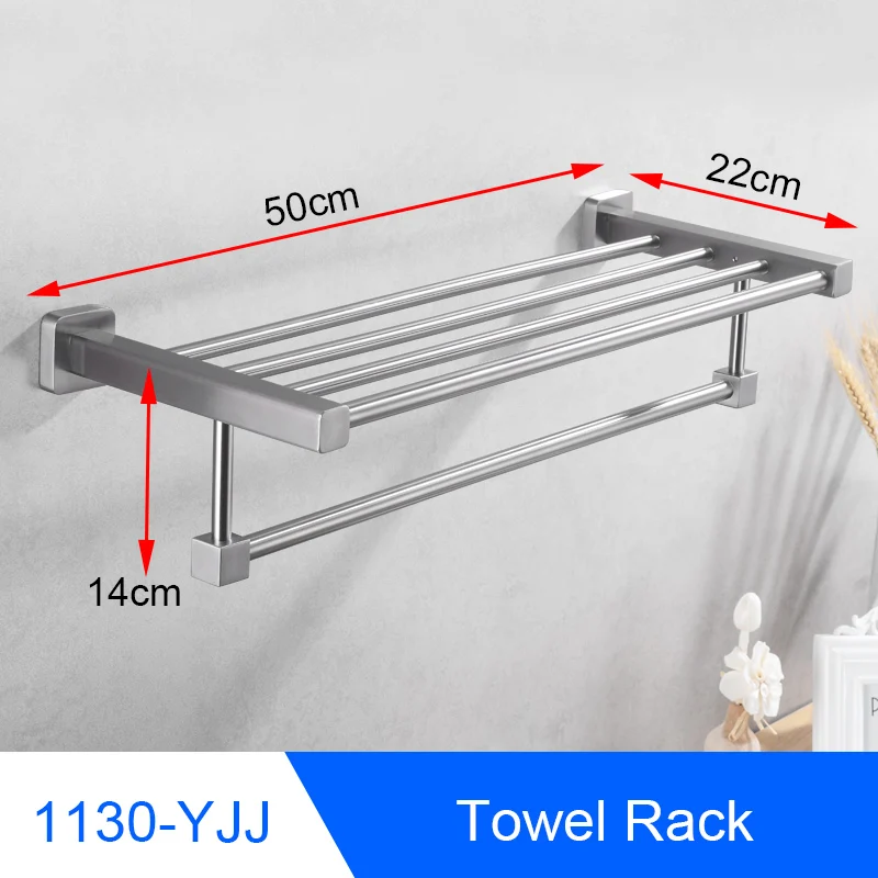 Набор держателей для полотенец из нержавеющей стали держатель для полотенец Настенный Держатель для ванной комнаты Органайзер держатель для туалетной бумаги крючок для халата - Цвет: 1130-YJJ
