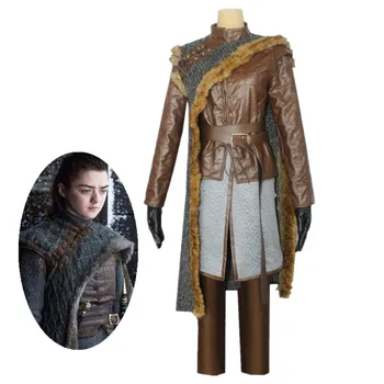 

Game of Thrones Season 8 Arya Stark Cosplay Costume Halloween Party Fancy Costume Full Set