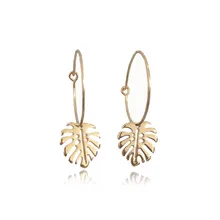 Винтажные серьги в виде листьев для женщин, золотые геометрические массивные серьги, металлические серьги, Висячие модные ювелирные изделия, тренд