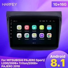 Harfey Автомобильный мультимедийный плеер 2din " Android 8,1 Автомобильный gps радио для MITSUBISHI PAJERO Sport/L200/2006+ Triton/2008+ PAJERO 2010