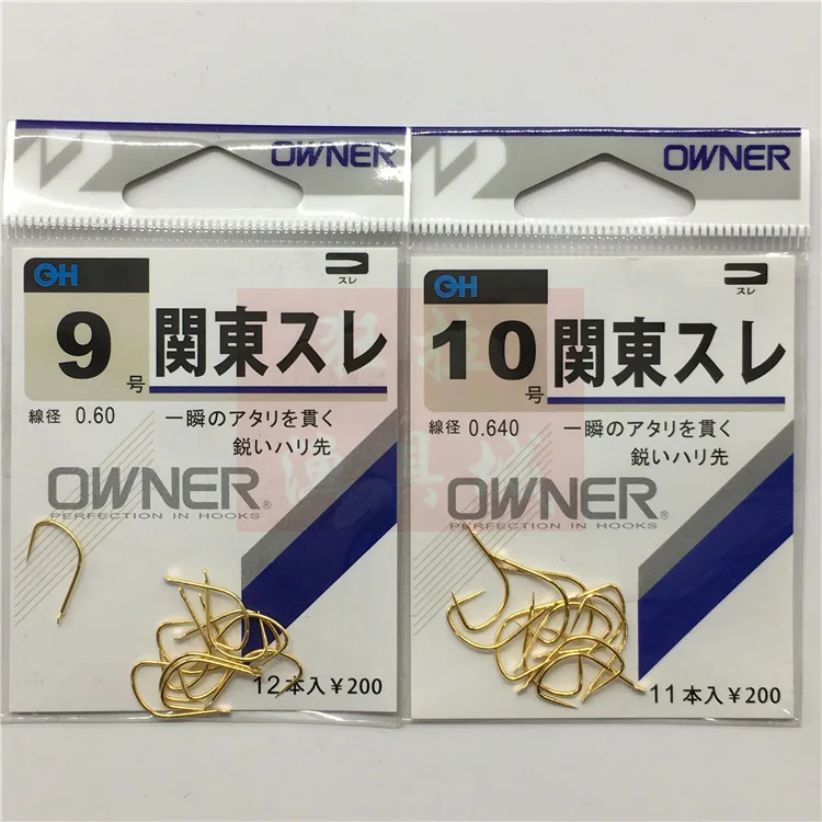 Владелец Oona Fishhook Gold Kanto 10112 японский продукт острый ультра-светильник тонкие полоски jing ji крючок для ловли карпа