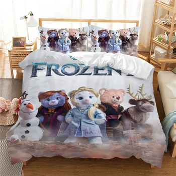

Frozen Anna Elsa Bedding Set Queen King Size Bed Set Home Textiles Duvet Cover Comforter Bedding Sets 100% Polyester