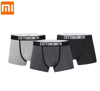 

3pcs/lot Xiaomi cottonsmith Cotton men underpants Comfortable Breathable knickers Boxer Soft High Stretch Mid-Waist Shorts Men