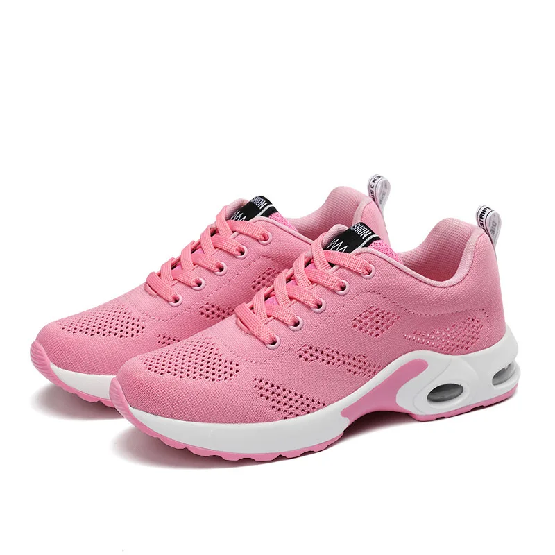 Женские кроссовки с подушкой bjakin для бега; спортивные женские кроссовки; коллекция года; Женская дышащая прогулочная обувь; легкая обувь; zapatillas mujer - Цвет: Pink B