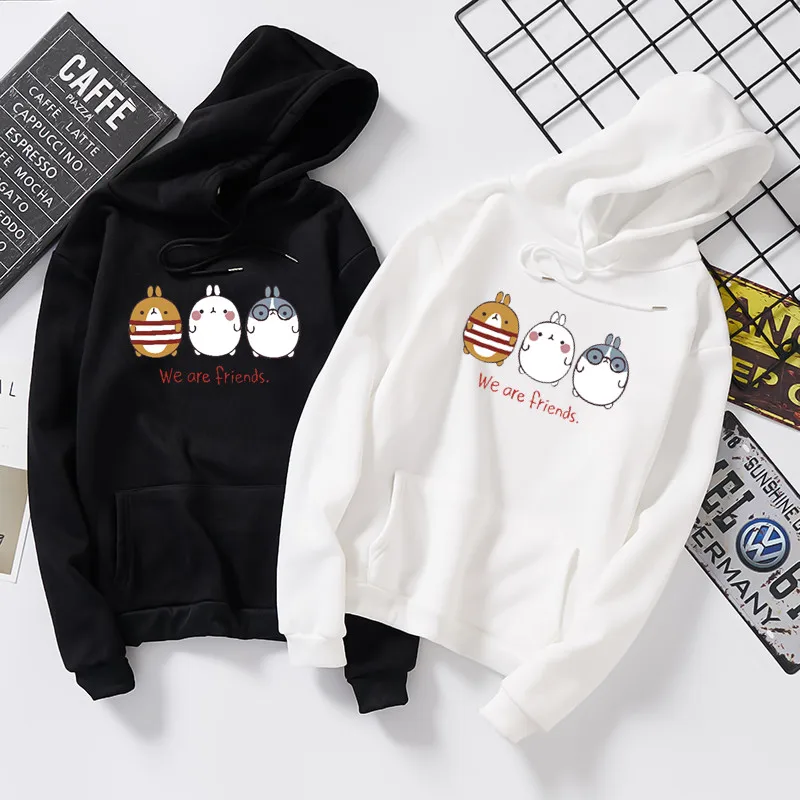 Зимняя толстовка с капюшоном в стиле Kpop We Are Friends, женские свитшоты, Harajuku Sudaderas, зимние свитшоты, Женская толстовка с капюшоном, одежда