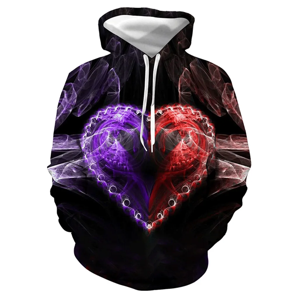 

Men's Sweatshirt sudadera Casual Scary Lover 3D Print Party men's hoodies Long Sleeve Men's sweatshirt Top poleron hombre