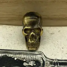 EDC инструменты латунный нож бусины латунная головка Череп Бусы на шнурок Паракорд нож инструмент кулон#164