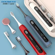 SOUNESS V2 Sonic Electric Toothbrush Adult IPX7 Waterproof Rechargeable LCD Color Screen Toothbrush 2021 NEW