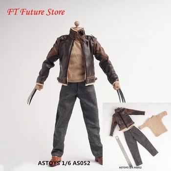 

AS052 1/6 Male Figure Accessory Set Wolverine Connor Ratohnhake Ton Leather Suit Jeans Clothes Set Fit Logan Head 12'' Body