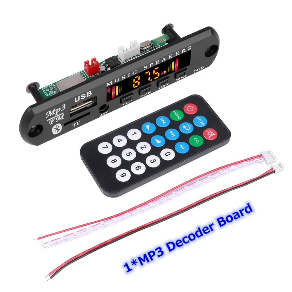 Upgraded 30W MP3 WMA 9-12V Decoder Board With Remote Control,Amplifier Wireless Audio Module USB FM TF Radio BT5.0 Car Player mp3player juice MP3 Players