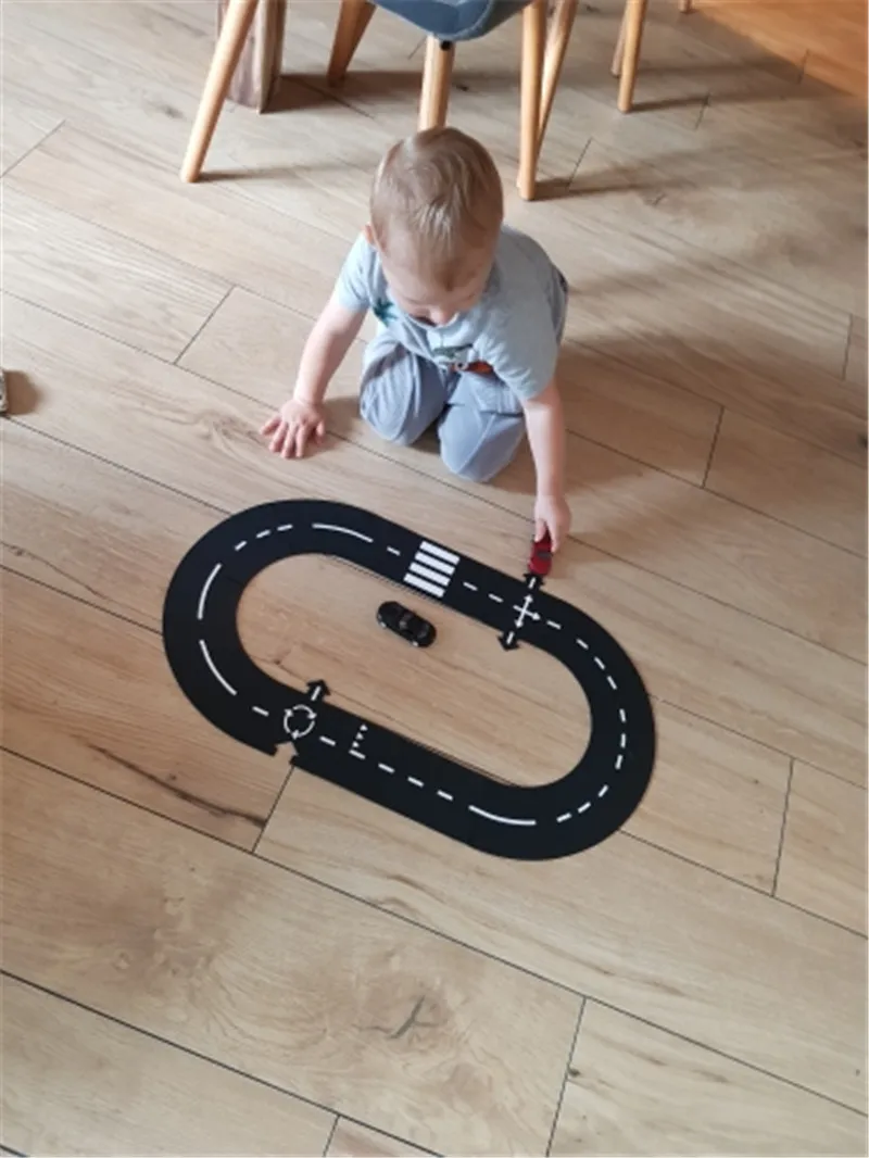 DIY PVC Puzzles Track Play Set Road Car Track Baby Puzzle Game Mat Floor Carpet Educational Learning Toys Nordic Kids Room Decor