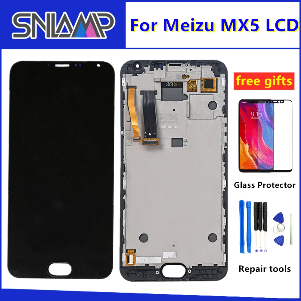 

Original For 5.5'' Meizu MX5 MX 5 LCD Display Screen With Frame+Touch Panel Digitizer For Meizu MX5 Display Frame Assembly