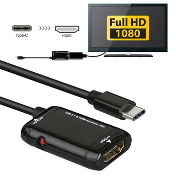 

USB 3.1 Type C to HDMI Conversion Adapter 1080P USB C to HDMI Cable For MHL Male To Female HDMI Converter For MHL Mobile phones