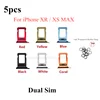 5pcs SIM Card Holder Adapter Socket For iPhone XR XS MAX Dual SIM Card Holder Tray Slot Waterproof Moistureproof Rubber Ring