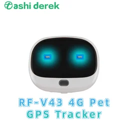 RF-V43 4G Pet GPS Tracker IP67 Waterproof Mini Tracker Voice Monitor Sports Real-Time WiFi Tracking GPS Pets with Free APP