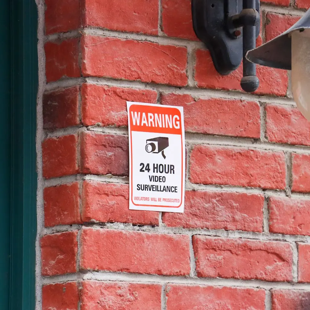 Useful Public Area Alarm Label Conspicuous Video Surveillance Sticker Warning Signs 24H Video Camera Security Supplies 10 Sheets