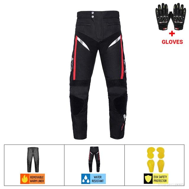 Waterproof Motorcycle Jacket Pants Off-Road Racing Motocross Riding Jacket Suit Men Windproof Touring Moto Protective Suit GR-K06 RD Pants
