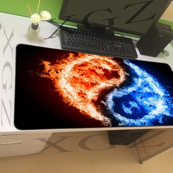 

XGZ Blue Ghost Knight Anime Large Game Mouse Pad Black Locking Customized Office Computer Keyboard Table Mat Non-slip Rubber Xxl