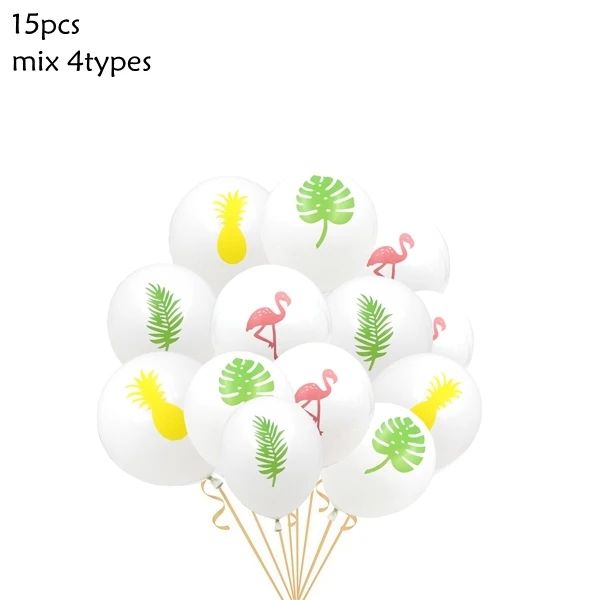 1set Flamingo DIY Paper Umbrella Drink Picks Paperboard Crafts Straws Pineapple For Summer Birthday Hawaiian Party Decorations 15pcs mix 4 type