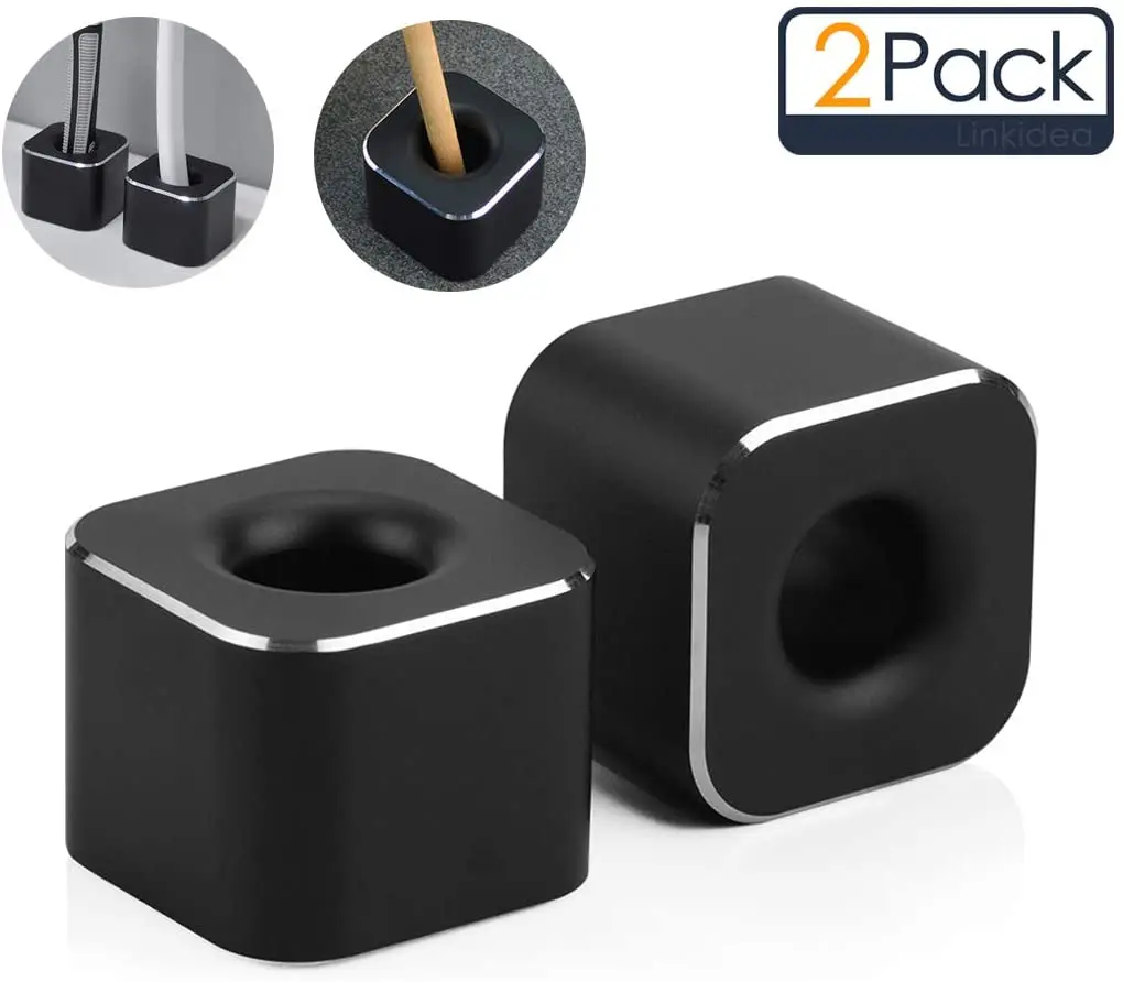 

Lindea Mini Aluminum Toothbrush Holder Razor Cabinet Pen Holder Letter Opener Cabinet Mini Storage Rack (2PCS Black)