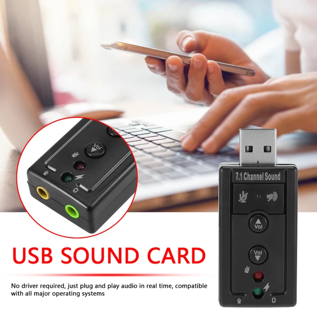 Mini USB 2.0 3D Virtual carte son Externe 7.1 Channel Audio Sound