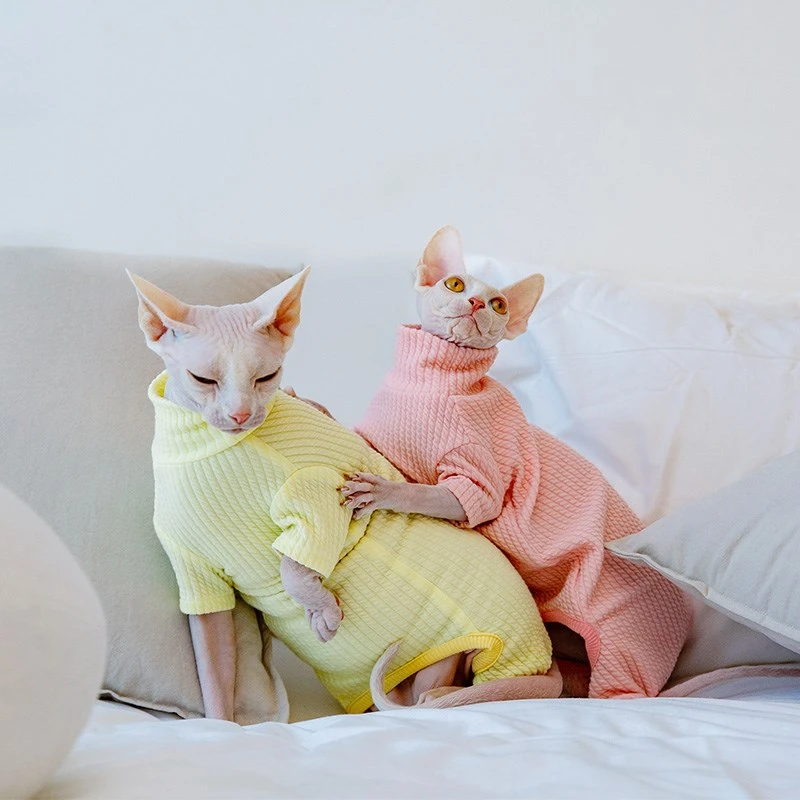 髪のない猫の秋と冬の服スフィンクス猫冬の厚い服柔らかい肌にやさしい快適で耐久性のある猫の服 Aliexpress Home Garden
