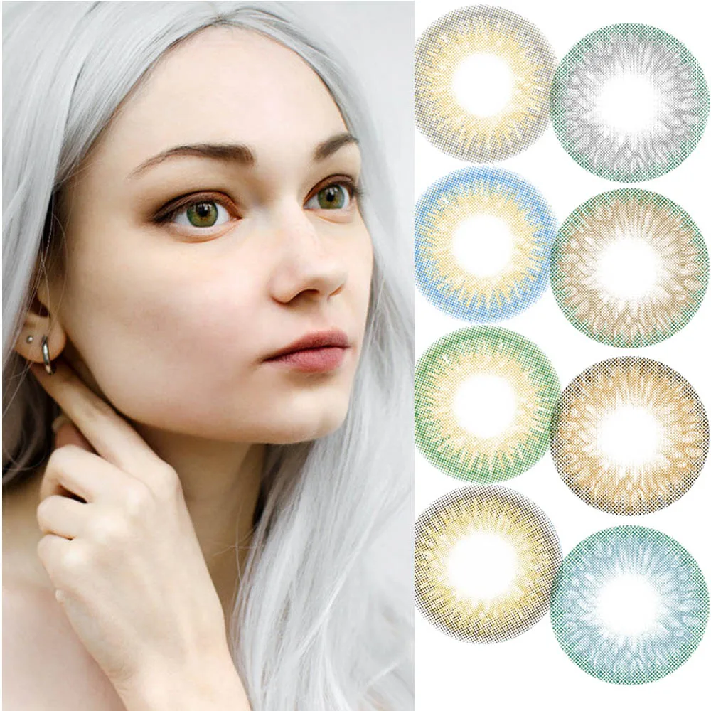 

Natural European Eye Look Color Contact Lens Women Fashion Makeup Tool Contacts Cosmetic Con Soft Lens Peggy I II
