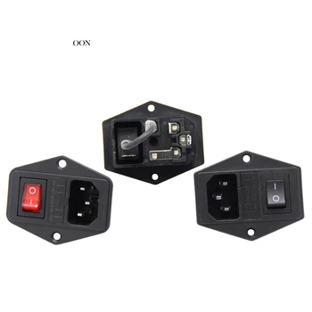 

10A 250V Power Switch AC Part For Makerbot For Ultimaker 3 in 1 Fuse Supply Socket Outlet Red Black Triple 3D Printers Parts