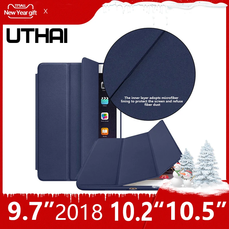 UTHAI E019 pro ipad 10.2 pouzdro 2019 TPU měkké vodotěsný silikon pouzdro, moci automaticky spánek / bdít pro vzduch 3 10.5 pro 9.7 2018