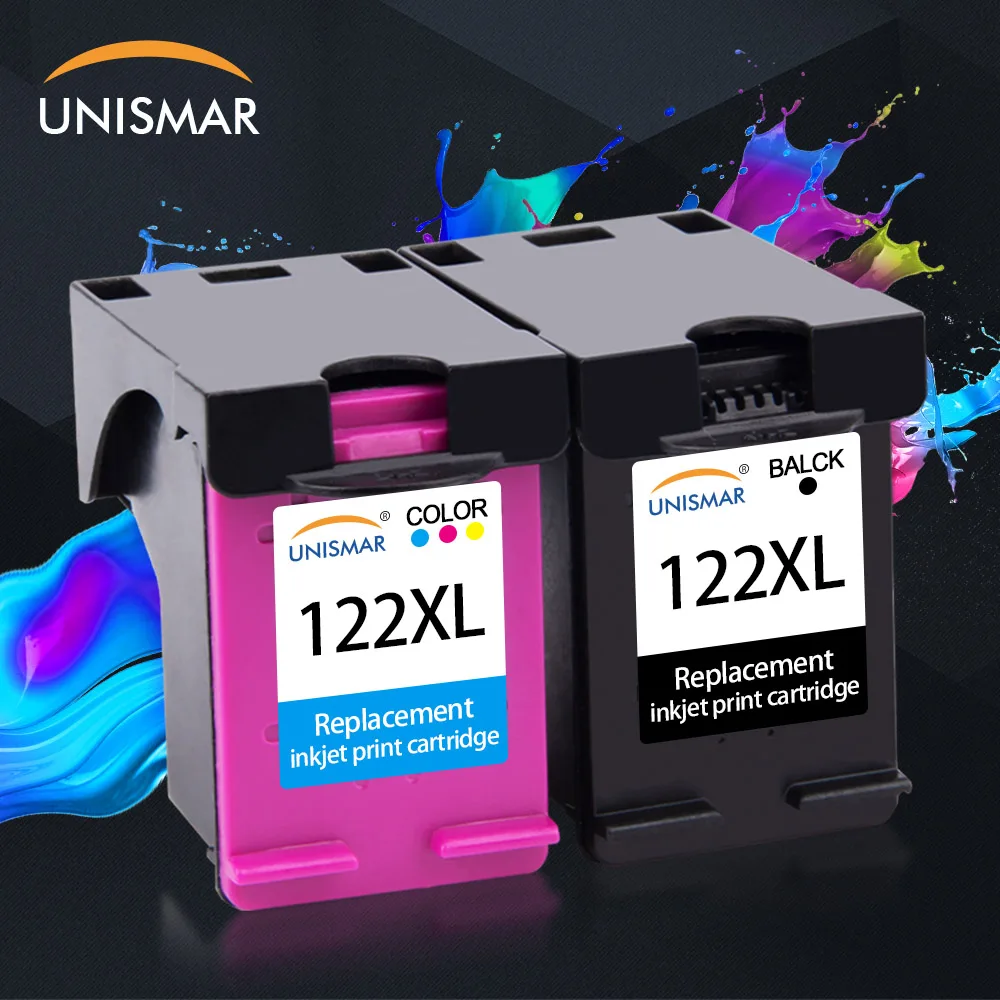 Unismar 122XL Replacement for HP Ink Cartridge 122 XL Deskjet 1000 1510 2050 1000 1050 1050A 2000 2050 2050A 2540 3000 3050 3052
