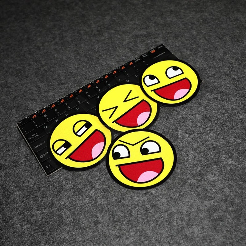 LuLuSticker#148 Creative Funny Emoticons Faces Car Scratches Cover Stickers Styling Window Windshield and Decals | Автомобили и