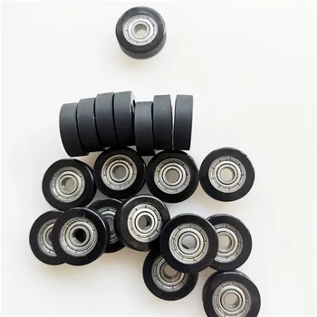 

[PU416-5] 10PCS low noise TPU rubber ball bearing PU rubber TPU soft bearing roller wheel pulley 4*16*5mm