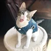 Denim Cat Clothes for Cats Fashion Cat Coat Jacket Warm Outfits Lovely Pet Cat Clothing Casual Jeans Outfits For Dogs Costume ► Photo 3/6