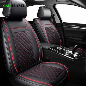

( Front + Rear ) Luxury Leather car seat cover 4 Season For Peugeot 205 206 207 2008 3008 301 306 307 308 405 406 407 automobile