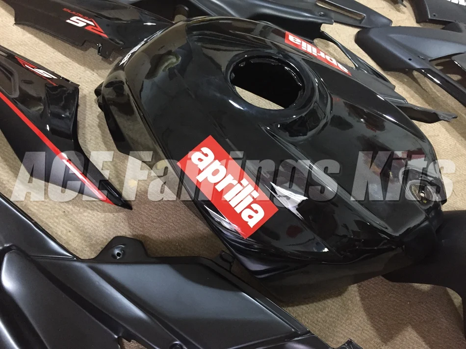 ABS литья под давлением обтекатель комплект подходит для Aprilia RS125 06 07 08 09 10 11 RS4 РСВ 125 2006-2011 Обтекатели на заказ черный