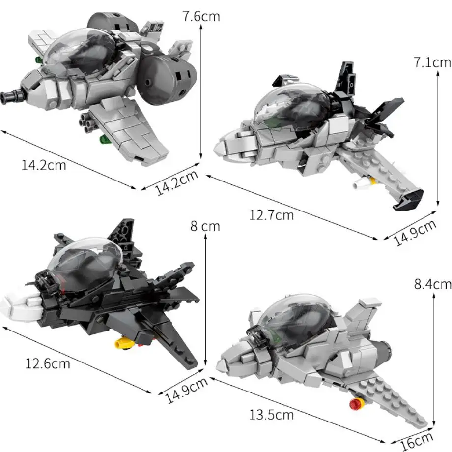 

Military Vehicle Mirage 2000 A10 Thunderbolt Ii F18 Hornet Sukhoi Su-47 Fighter Block Ww2 Army Force Figures Brick Model Toys