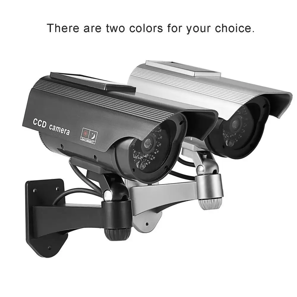 Dummy Fake Camera Solar Power Imitation High Simulation CCTV Camera Outdoor Monitor Waterproof Surveillance Camera