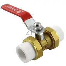 Двуглавый 19 мм до 19 мм красный рычаг ручки латунный полипропиленовый шаровой клапан