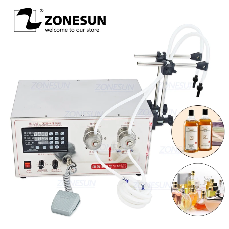 ZONESUN YG2 Магнитный Электрический насос с 2 насадками для безалкогольных напитков эфирное масло этанол дезинфекция Алкогольная бутылка разли...