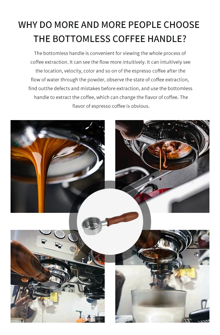 58MM Original ESPRESSO PARTS Coffee Machine Handle Stainless Steel