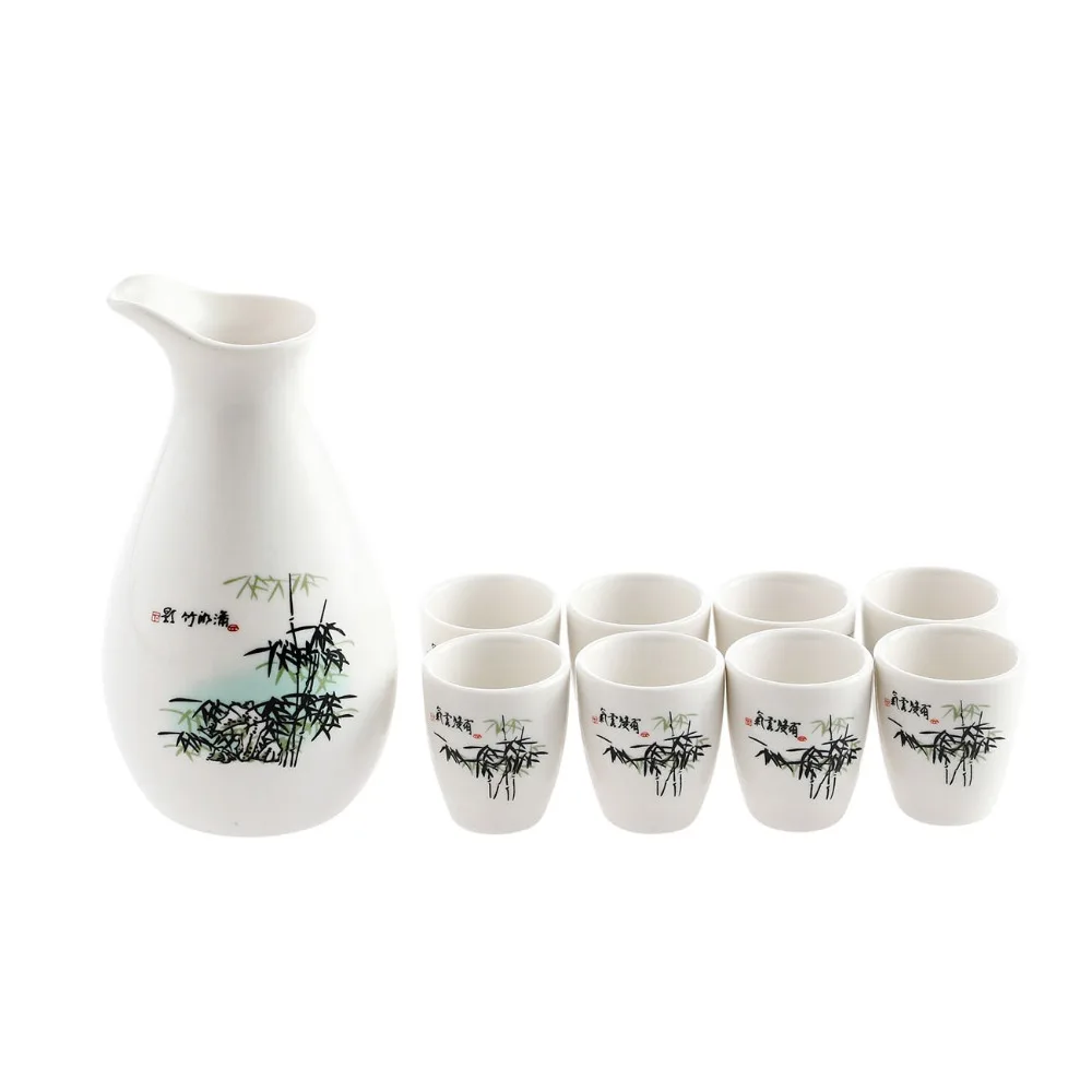 1 Набор, японский стиль, теплое вино, китайский винный набор, домашний керамический винный набор, маленькая керамическая чашка для вина, вечерние чашки, подарок